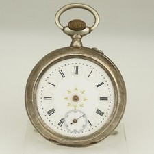 Rare Antique Silver Pocket Watch Men's no fusee duplex chronometer repeater RAR