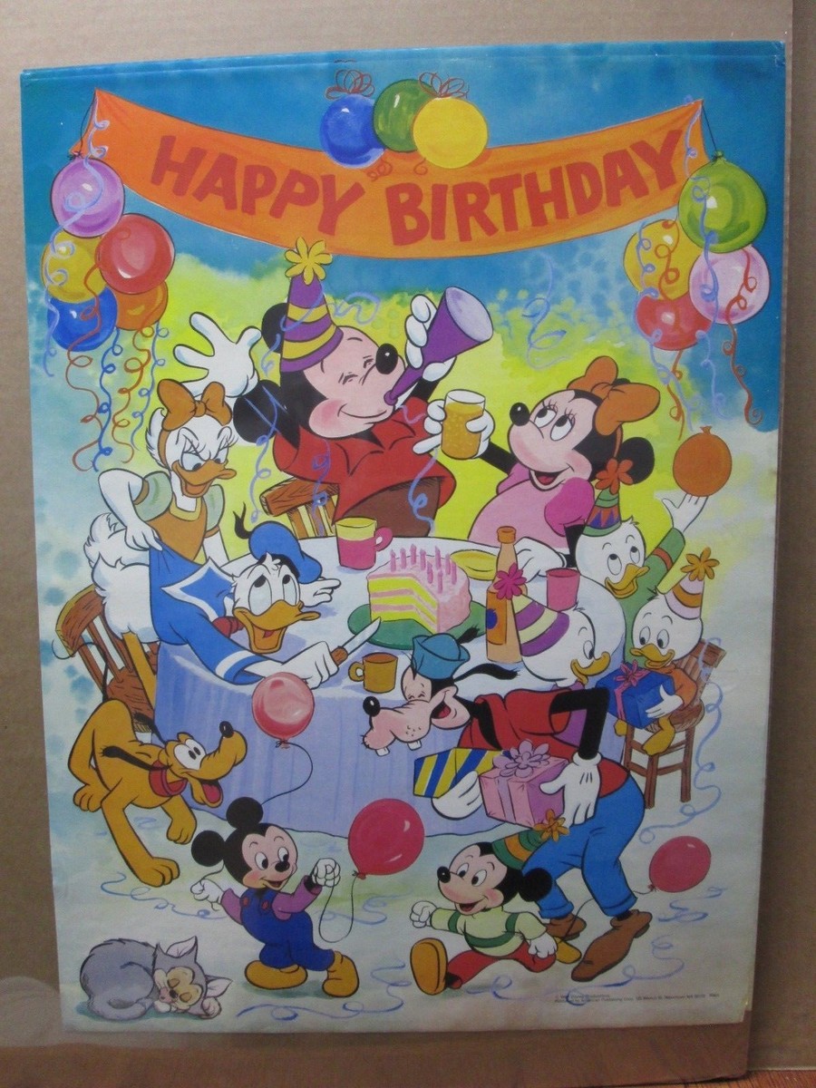 Vintage Vintage Walt Disney HAPPY BIRTHDAY Inv#G336 | eBay