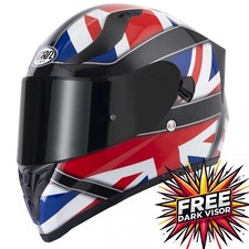 VCAN H128 FULL FACE MOTORCYCLE HELMET DUAL VISOR UNION JACK FLAG BRITISH BRITAIN