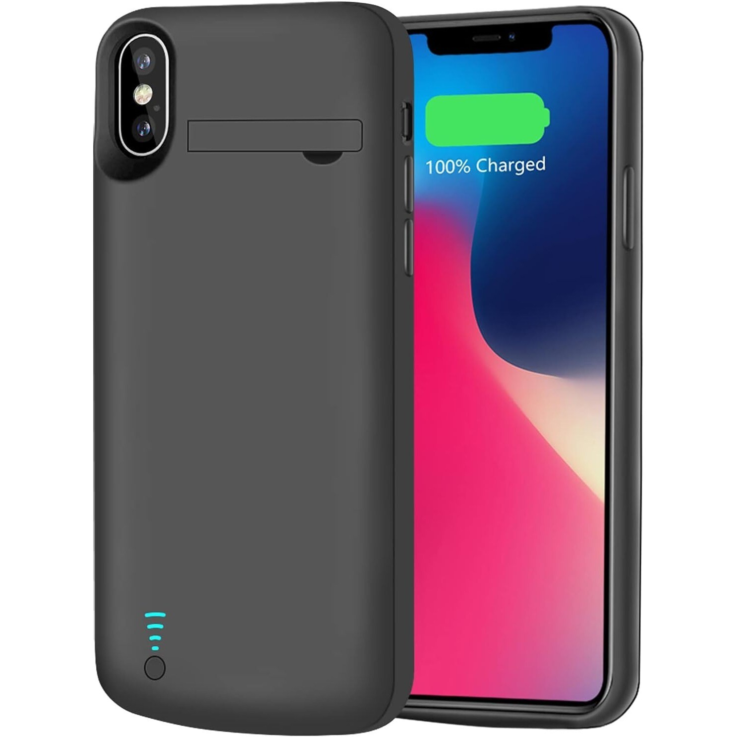 Battery Case Compatible with iPhone X XS, 5000mAh Rechargeable Extended Battery