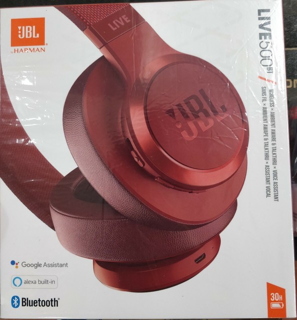 Jbl Cuffie Stereo Mp3 ad archetto Bluetooth Rosso Jbllive500btred Live 500bt  | Acquisti Online su eBay