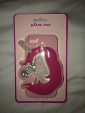 Pink Unicorn Glitter iPhone Soft Case Bedazzled Liquid Stars 6 6s 7 8 Cuteness