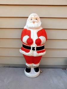 Vintage Blow Mold Large 31 Santa Claus Lighted Christmas