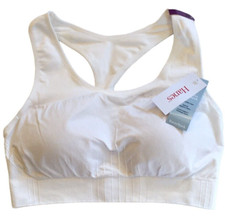 Hanes New Size M White Seamless Racerback Removeable Cups Wicking Fabric Bra