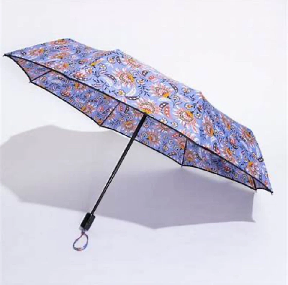 Juego de 3 piezas paraguas VERA BRADLEY + bandolera + bolsa de viaje cosmética mural jardín Foto 2 de 4