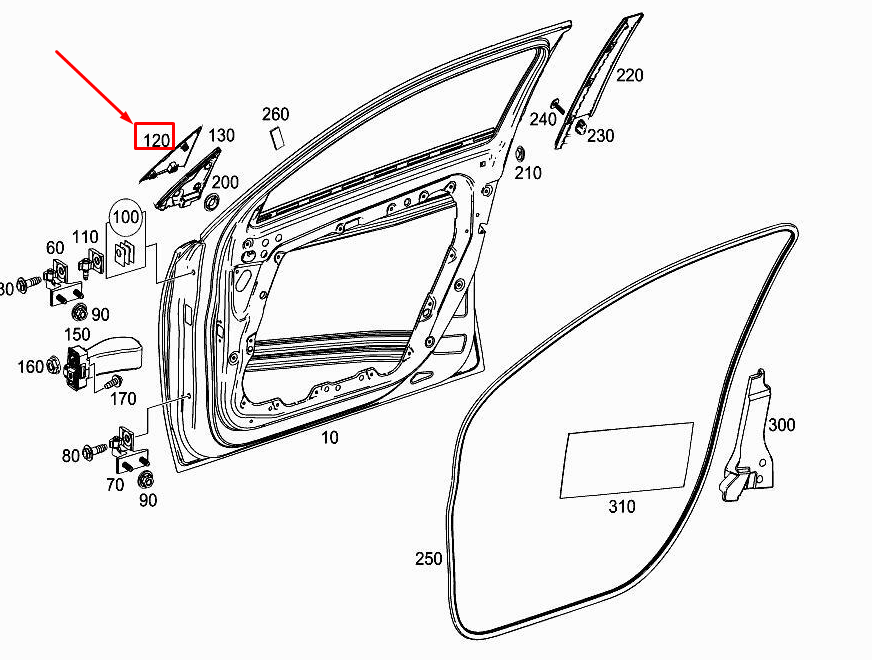 MERCEDES-BENZ A W177 Dreieckige Spiegelverkleidung vorne links A1777224700