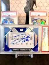 ⭐️ JOSH ALLEN 2018 PANINI XR LUMINOUS BLUE #LE-5 PSA 8 NM-MT AUTO ROOKIE SP /49