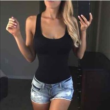 New with Tags Black Seamless Sculpting Bodysuit One Size