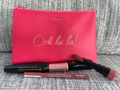 Bourjois Geschenkset Lippenstift 03 Bohemian Raspberry Mascara 06 Noir Lip Liner Nude