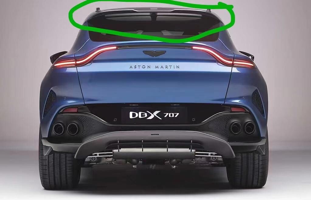 Aston Martin DBX 707 style roof spoiler carbon fiber 