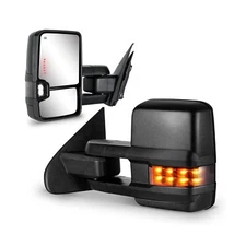 Towing Mirrors 2014-2018 Chevy Silverado GMC Sierra with Running Light, Heate...