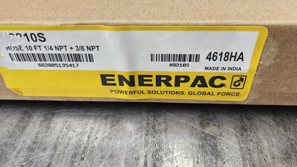 NUEVO ENERPAC H9210S 10' 10K-PSI Bomba Hidráulica Cilindro Manguera 1/4" y 3/8" Extremo NPT Foto 2 de 4