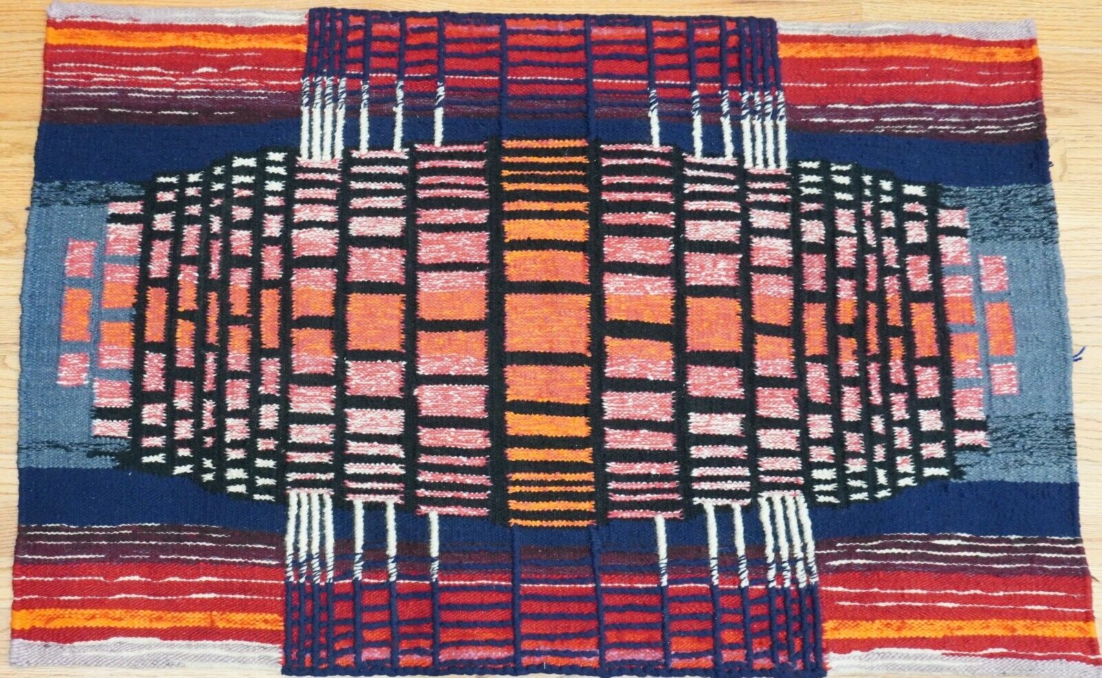 2'6" x 4' Hand Woven Polish Poland Tapestry Weaving Wool Kilim Area Rug  