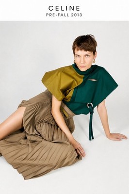RARE CELINE by Phoebe Philo Pre-Fall 2013 Runway Colorblock Blouse   FR 38