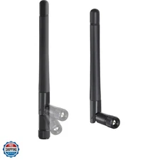 2X Dual Band WiFi 2.4GHz 5GHz 5.8GHz 8dBi SMA Male pin in Center Antenna for ...