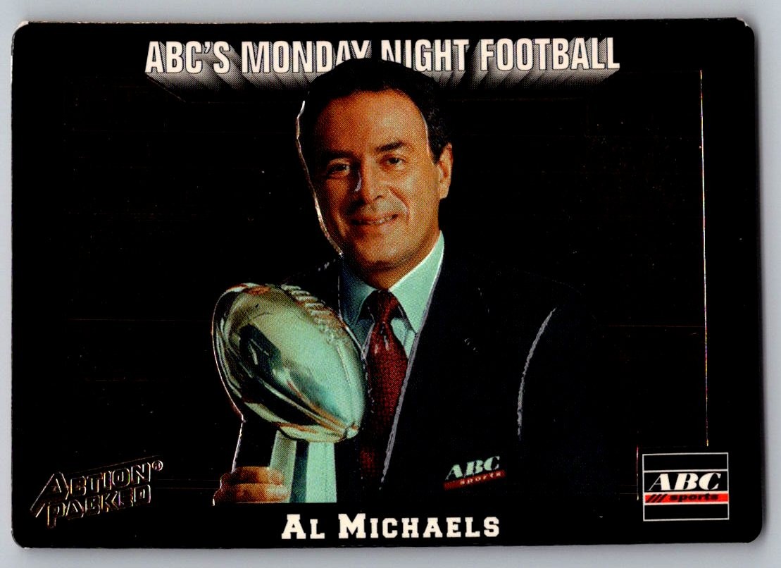 1993 Action Packed Monday Night Football Al Michaels #81 Excellent