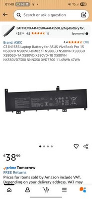 C31N1636 Laptop-Akku für ASUS VivoBook Pro