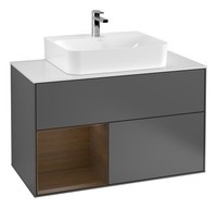 Villeroy & Boch Finion Waschbeckenunterschrank FüR Becken Mittig Regal Links...