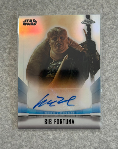 2022 Topps Chrome Star Wars The Mandalorian Matthew Wood Bib Fortuna Auto Mint