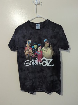 Gorillaz Tye Dye Black Wash T Shirt Men Small S S19