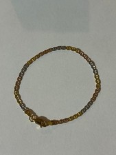 Fully Hallmarked Italian 9ct Tri Colour Gold Fancy Link Bracelet 16 cm / 6.299"