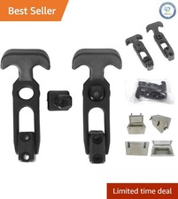 Reliable Black Rubber T-Handle Draw Latches - UV Moisture Resistant - 2-Pack