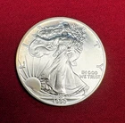 1990 American Silver Eagle 1 Troy Oz. .999 Fine One Dollar BU Uncirculated Coin