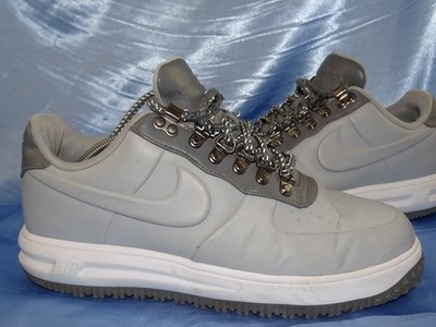 NIKE LUNAR FORCE 1 DUCKBOOT SNEAKER GR 42 43 GRAU AIR FORCE 1 SCHUHE HERREN D92