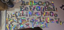 Holographic Magnetic Alphabet Letters, Numbers  Symbols Set for Ages 3-7