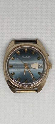 Vintage Slava (Слава) 26 Jewels Gold Plated USSR Mechanical Wristwatch.