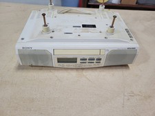 SONY ICF-CD513 Mega Bass Under Cabinet FM/AM CD Clock Radio White WORKS