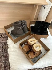 Women's Shoes U G Mini Bailey Bow II Boots Chestnut Slip On Ankle Boots New