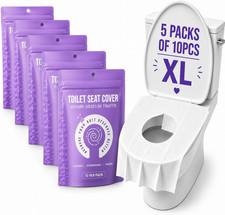 Toilet Seat Cover Paper Flushable 50 Pack Regular Size 18X15   - Toilet Seat