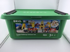 BRIO WORLD CARGO RAILWAY DELUXE SET WOODEN TRAIN SET Model 33097 NEW SEALED