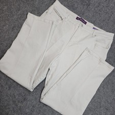 Gloria Vanderbilt Womens 16 White Stretch Amanda Straight Leg Casual Mom