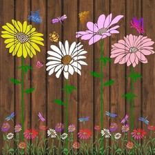 Large Flower Stencils for Painting,6 Pcs Reusable Sunflower Sunflower 6Pcs 