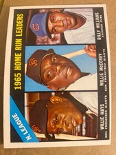 1966 Topps Baseball #217 National League Home Run Leaders NM/MT