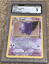 Pokemon CGC 5 Gengar - Fossil - 1999 - 5/62 - Holo