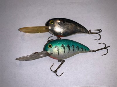 Tom Mann Loud Mouth Deep Diving Rattle Vintage Bass Tackle Rare Lot Lures AA3