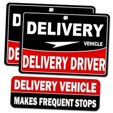 Delivery Driver Magnet for Car, Delivery Black / Red Stronger magnetic 