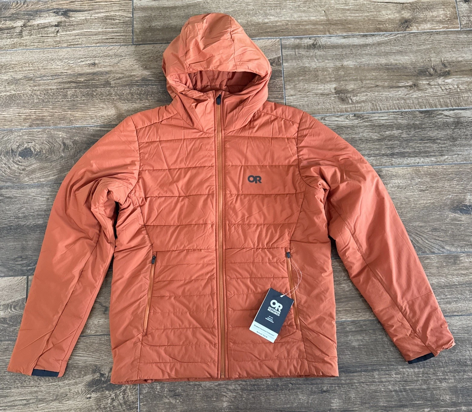 Outdoor Research Shadow Insulated Hoodie Mens M MEDIUM ORANGE NWT VerticalX ECO