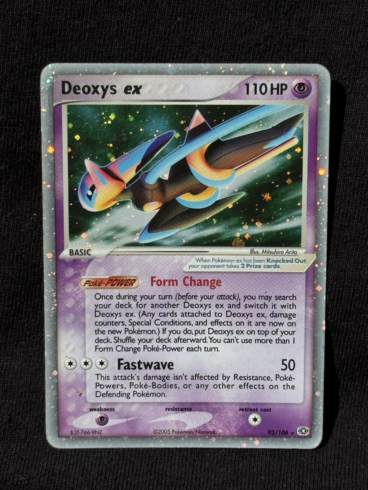 2005 Vintage  Pokemon Very Rare! Deoxys Ex Holo 93/106!  EX EMERALD! LP!