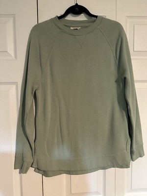 Universal Thread Women's Green Crew Neck Fleece Raglan Pullover Sweatshirt M