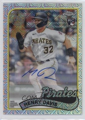 2024 Series 1 1989 Topps Chrome Silver Pack /299 Henry Davis #T89C-94 Auto 1b3