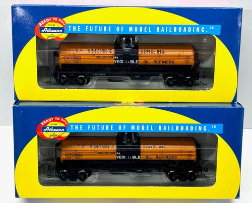 Coches cisterna Athearn HO 2 CF Simonin's Single Dome #9563 y 9567. 73171, 73172, ¡Nuevo! | Condition: New