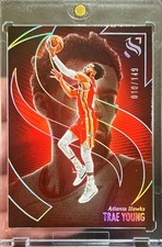2024-25 Panini Silhouettes Trae Young Silver Holo Basketball Card /149