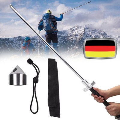 37'' Teleskopstange Teleskopstöcke Telescopic Rod Einstellbar Stahl Wanderstock