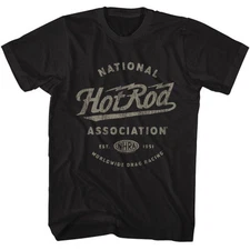 National Hot Rod Association NHRA Hot Rod Black Adult T-Shirt