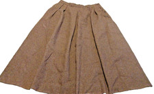 VTG Gordon Women's Sz 14 Skirt Brown 80 Wool Union Made in USA 60's