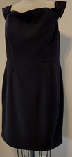 Adrianna Papell Black Sleeveless Off Shoulder Sheath Dress Boutique 16 MINT